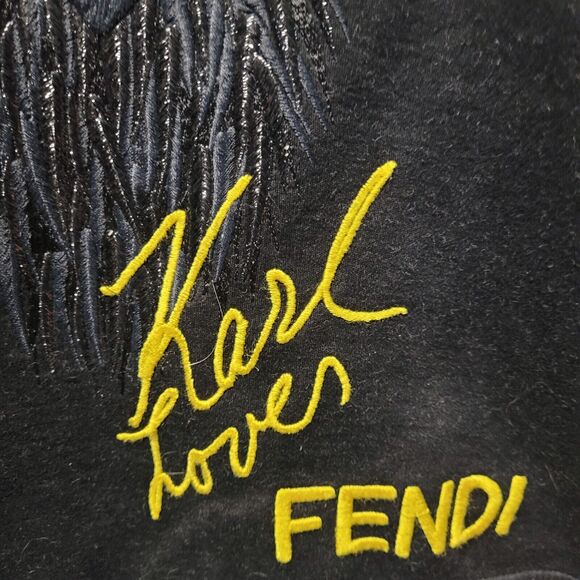 FENDI Karlito Sweatshirt Sweater Karl Lover Gold LTD Ed Fur Sz S 42 6 7 8 $1800 - Picture 12 of 14